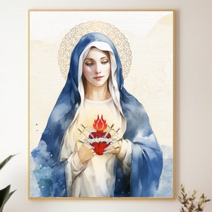 Our Lady of Sorrows, the Sorrowful Mother Mary Digital  Downloads. Sorrowful Mother Statue Art.