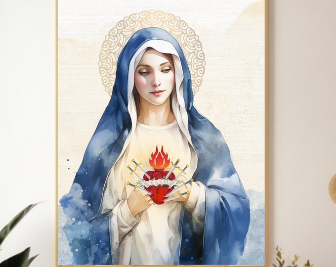 Our Lady of Sorrows Sancta Mater Dolorosa 8x10 Catholic Print Picture ...