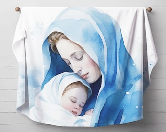 Catholic Throw Blanket - Catholic Children's Gift - Catholic Baptism Gift - Catholic Baby Shower -catholic gift, Christmas gift