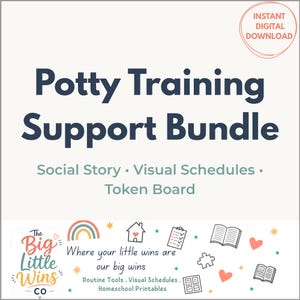 Potty Training Social Story Bundle | Visual Schedule, Token Board (Digital Download)