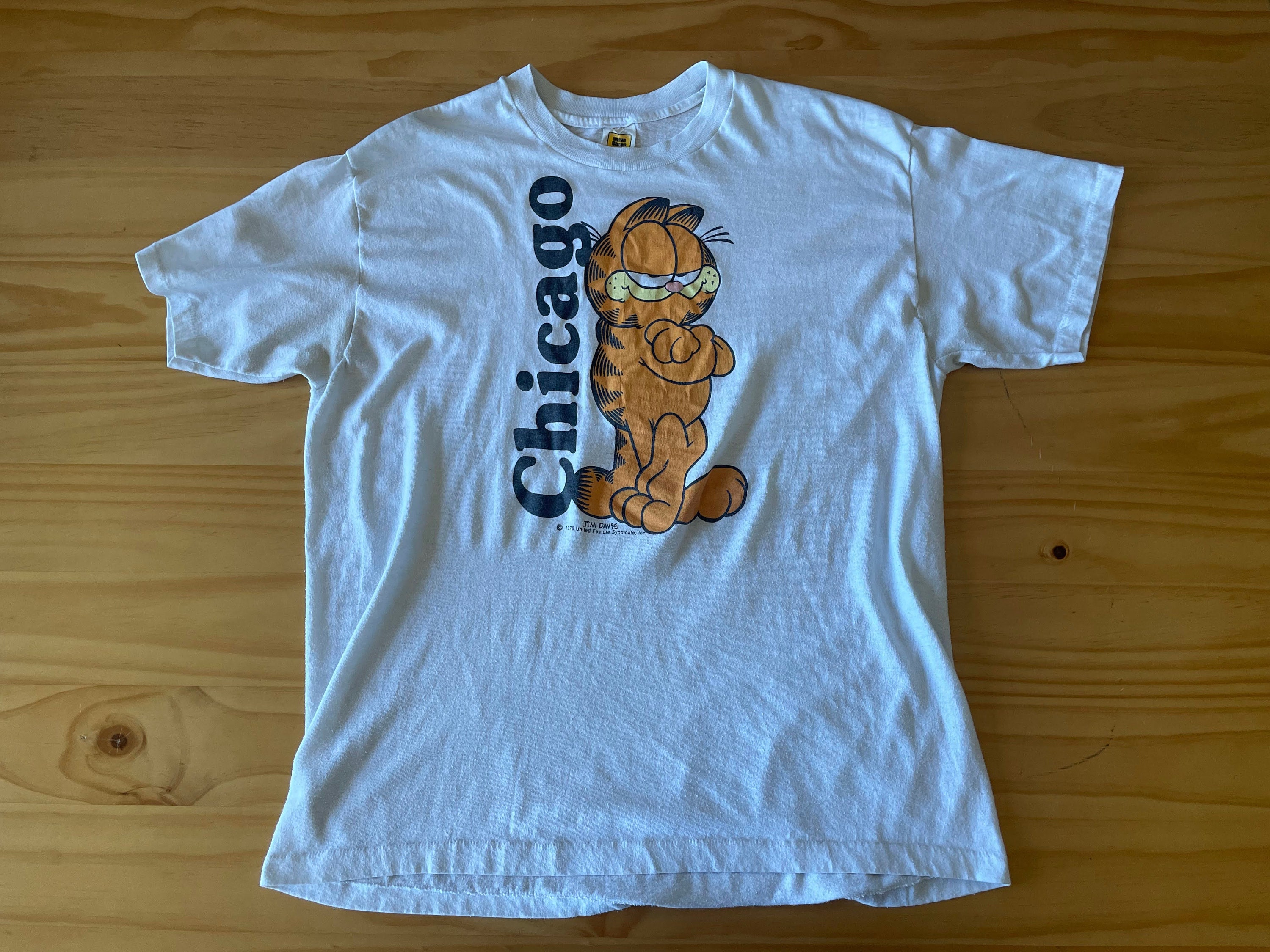Garfield Tシャツ　ヴィンテージ　1978 NOS Vintage Single Stitch Jim Davis T Shirt Fan Club