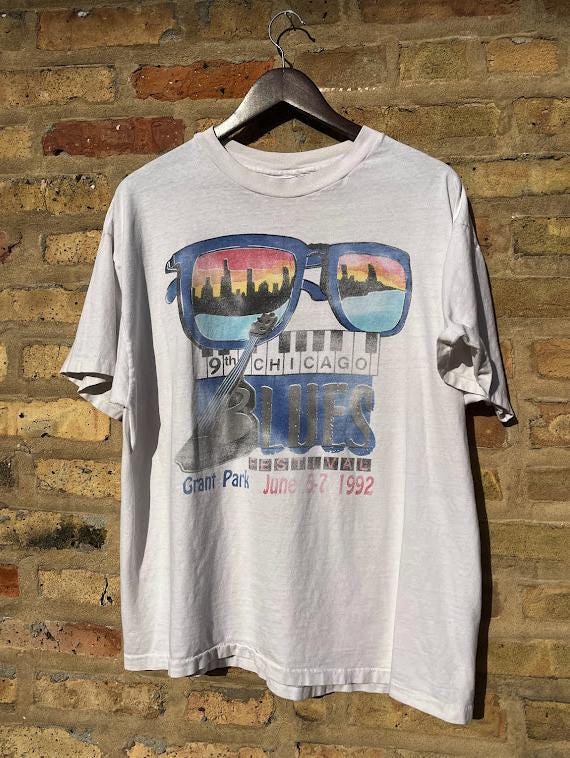 Vintage Chicago Blues Festival 1992 XL Men's T-shirt - Etsy