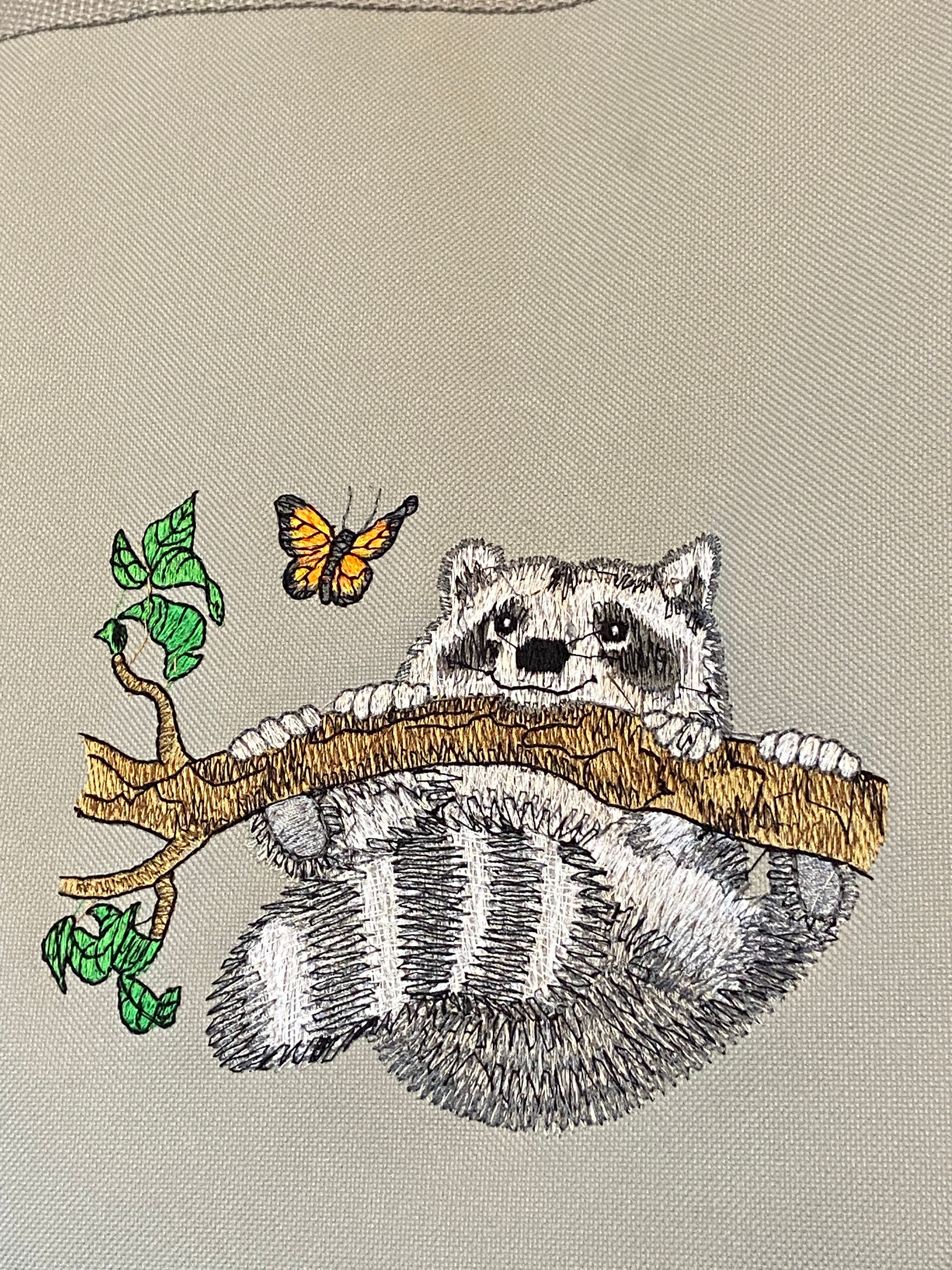 Fruit Raccoon Pattern Print Crossbody Bags