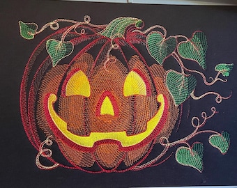 Embroidered Jack O Lantern Sweatshirt, Halloween Pumpkin Sweater, Spooky Season Pullover, Fall Autumn Sweatshirt, Halloween Gift