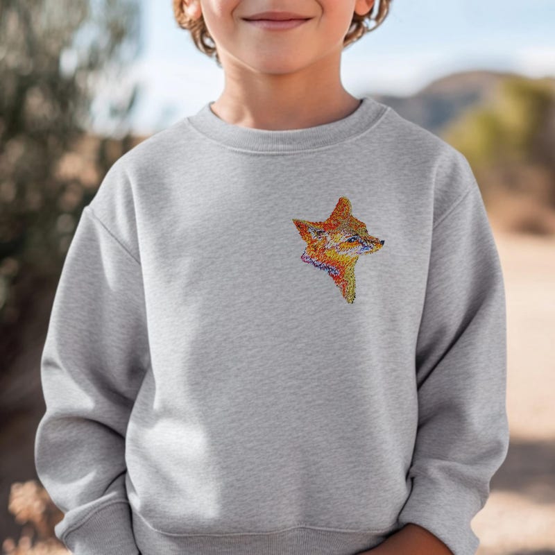 Embroidered Fox Hoodie