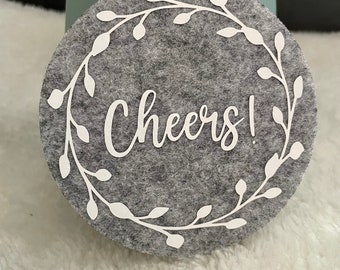 Felt coaster "Cheers"