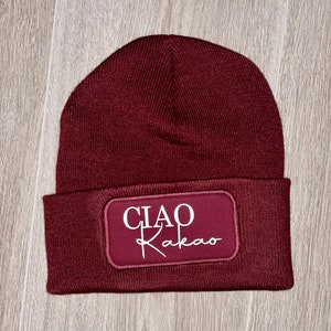 Hipster-Beanie Ciao Kakao Weinrot