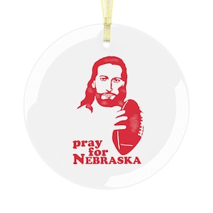 Nebraska Glass Ornament / Pray for Nebraska