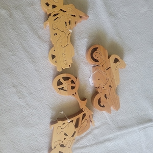 Wooden Motorcycle Puzzle Set