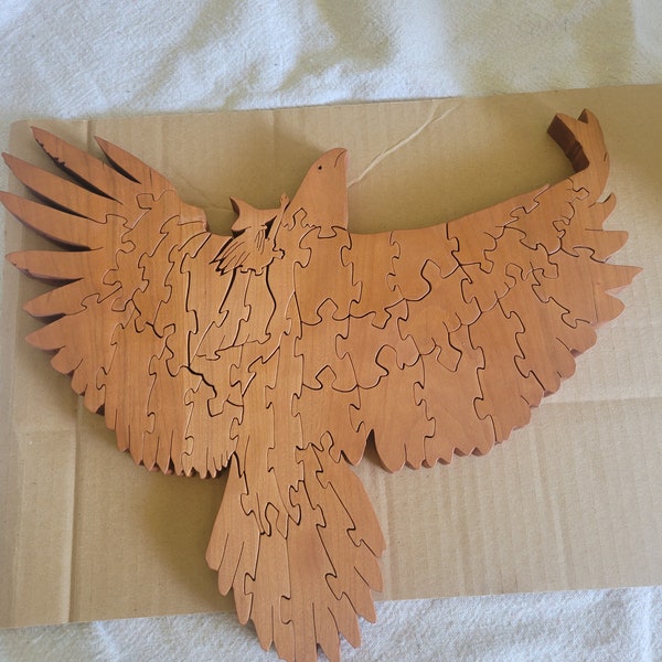 Wooden Eagle Puzzle Etsy