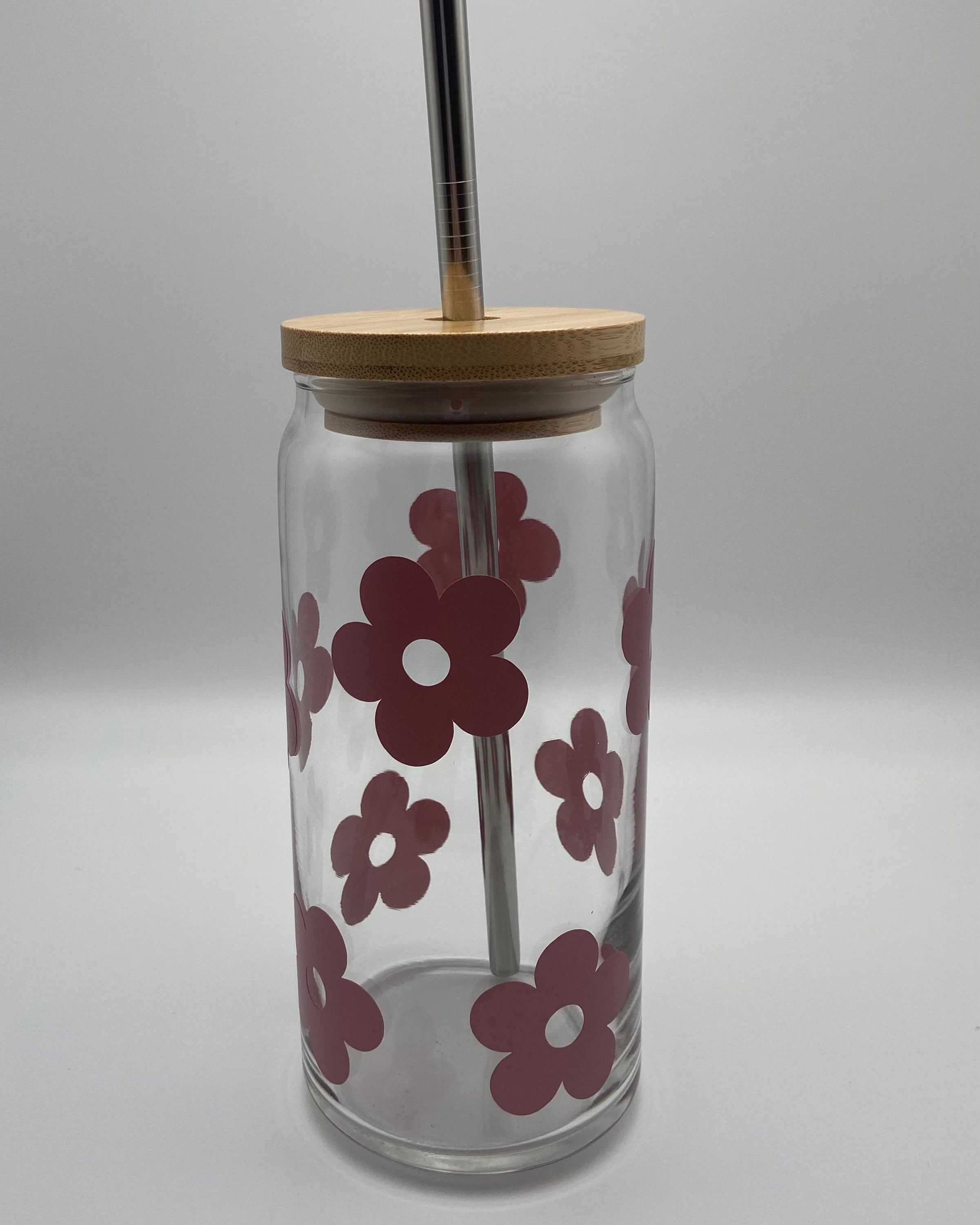 Coffee Flower Can Glass Cup (Lid and Straw not included) – TunDragomir