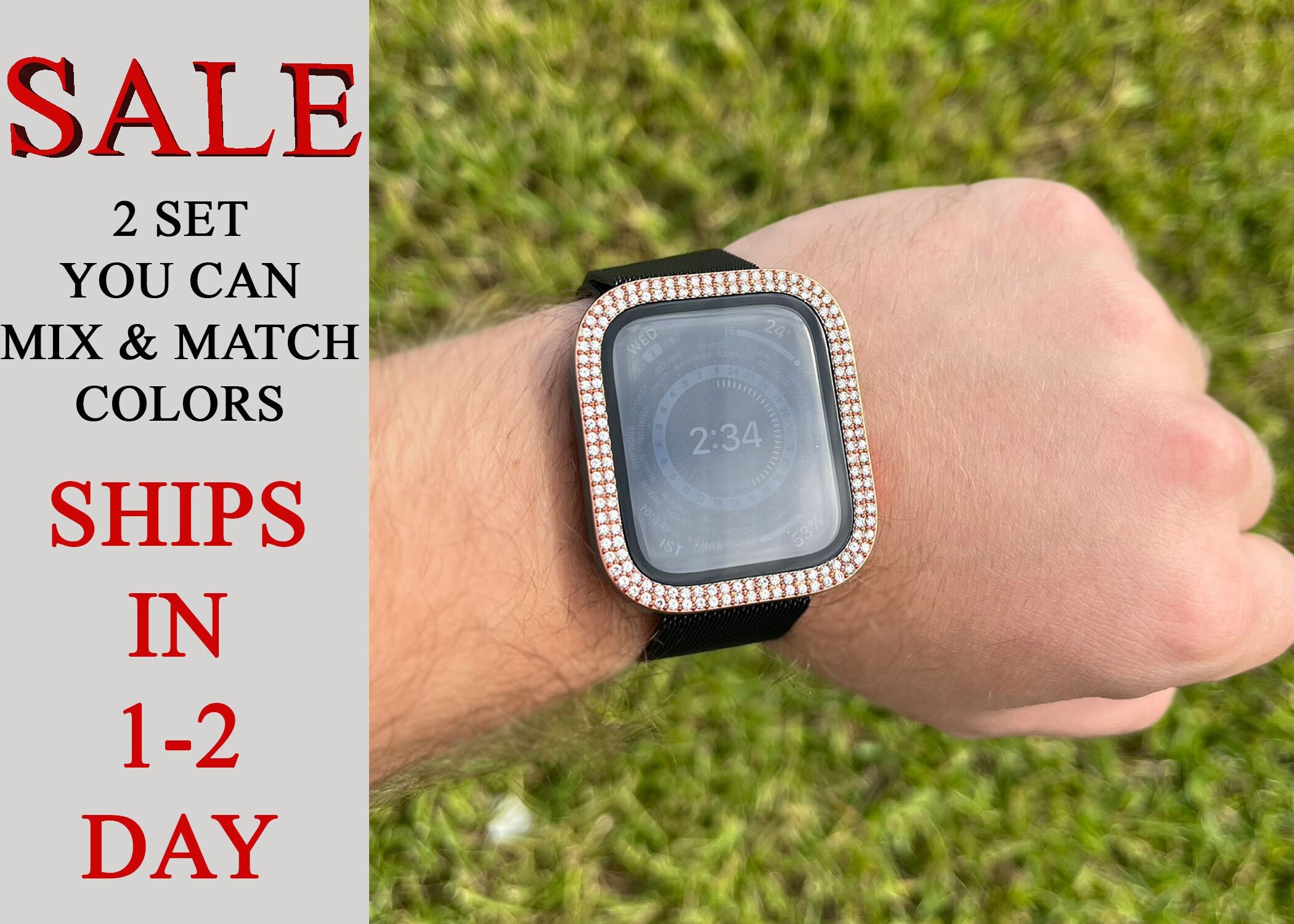 ◇高品質 AppleWatch case Full Diamond 時計 44 45 aaramrodrigues.com.br