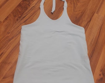 Reversible Neckholder Tank Top Shirt mit Halsbändern