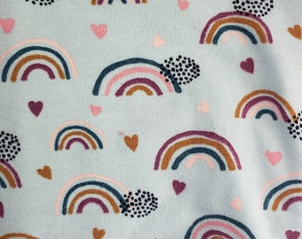 RAINBOW-Cotton Lycra Print Patterned Fabric Options