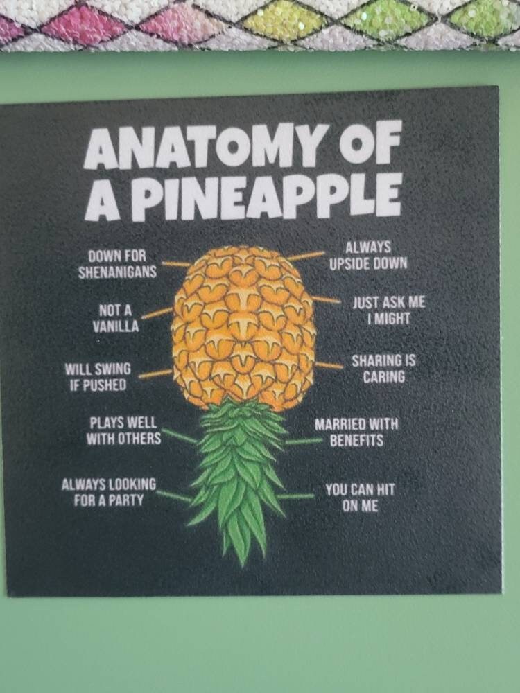 Upside Down Pineapple Sticker - Etsy
