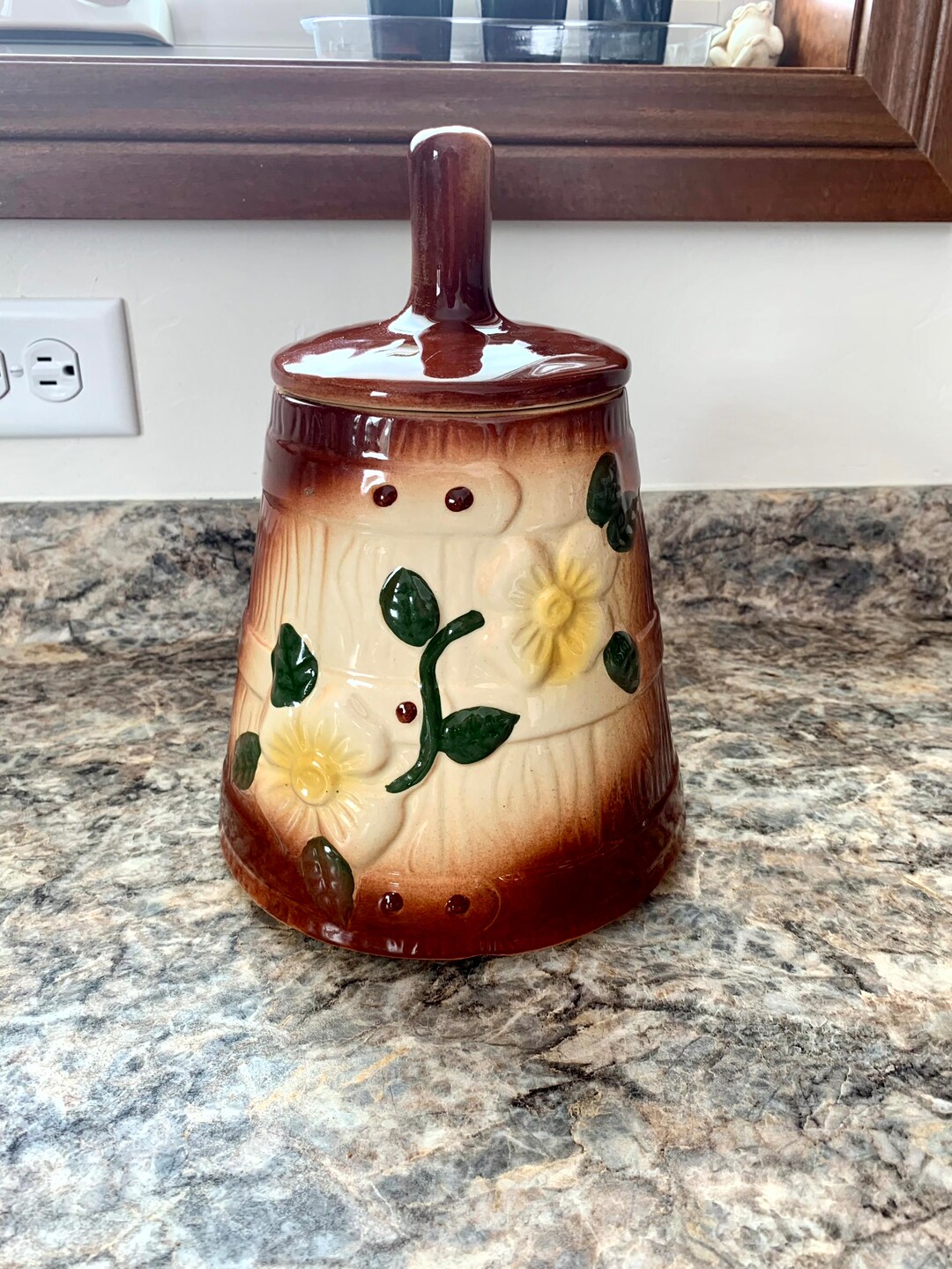 Vintage American Bisque Butter Churn Cookie Jar 1960s Etsy