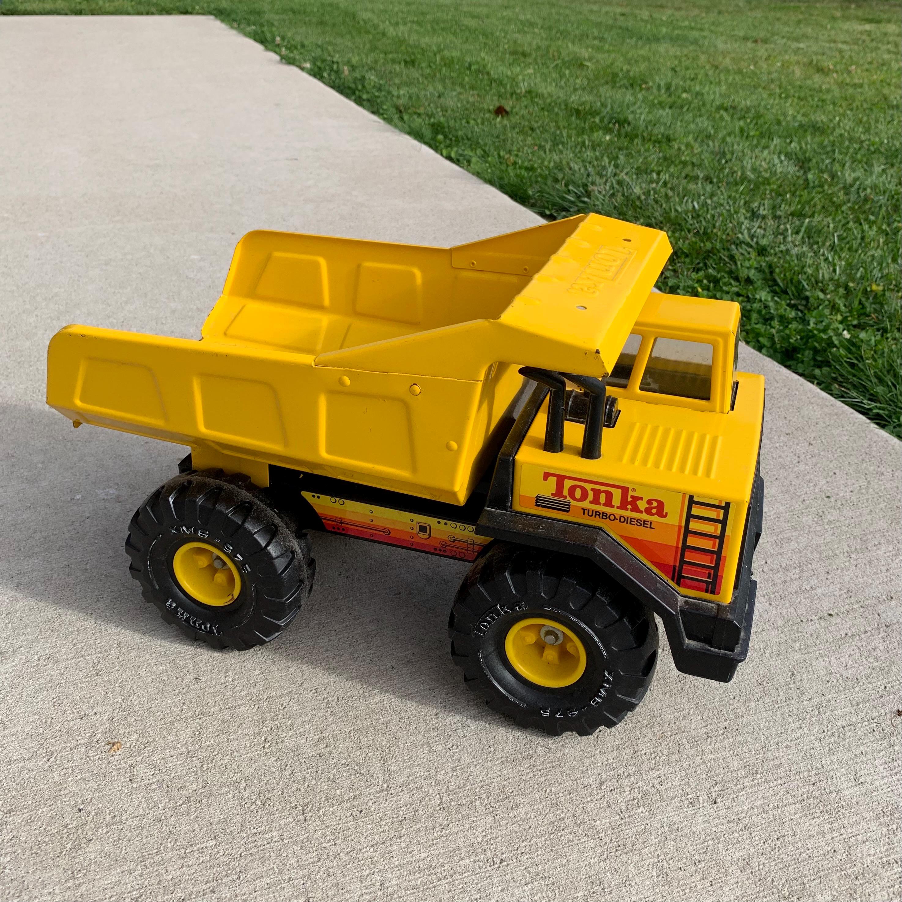Vintage Tonka Dump Truck Tonka Turbo-diesel Yellow Metal Dump