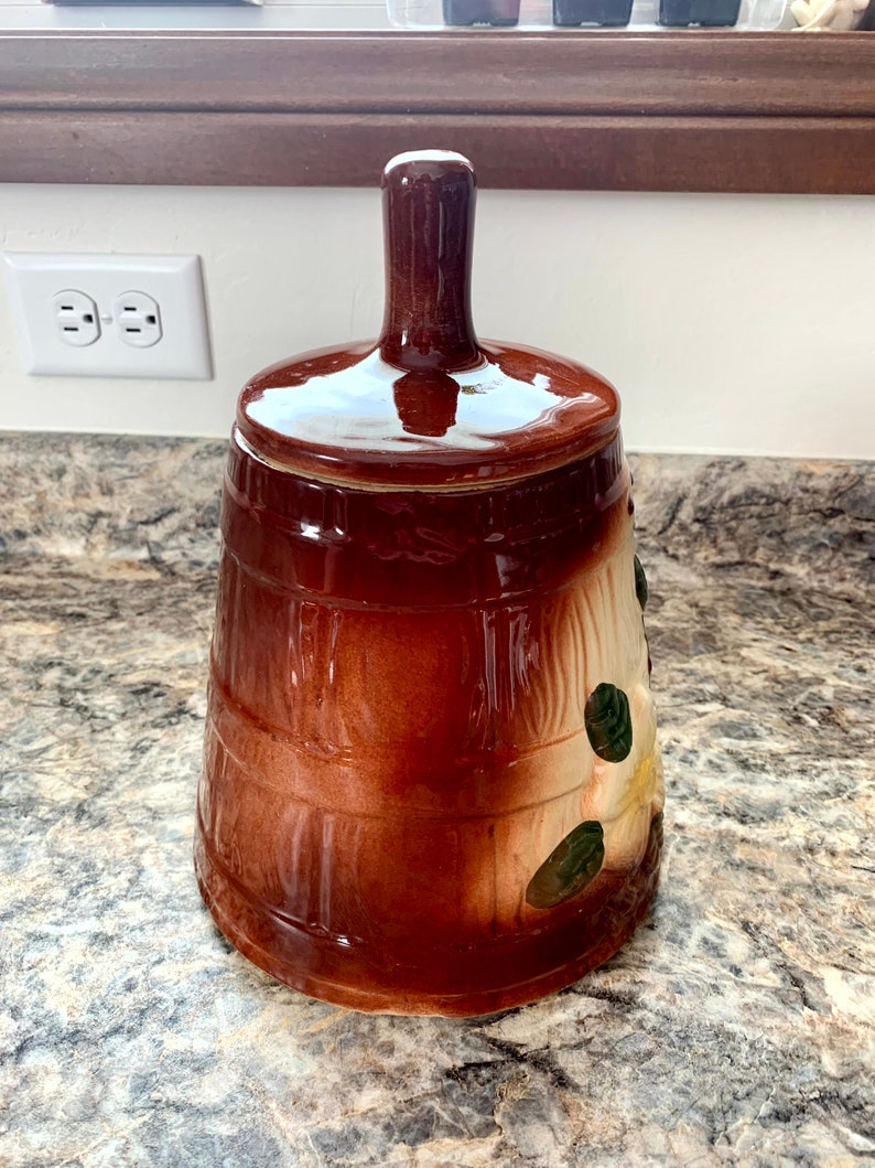 Vintage American Bisque Butter Churn Cookie Jar 1960s Etsy