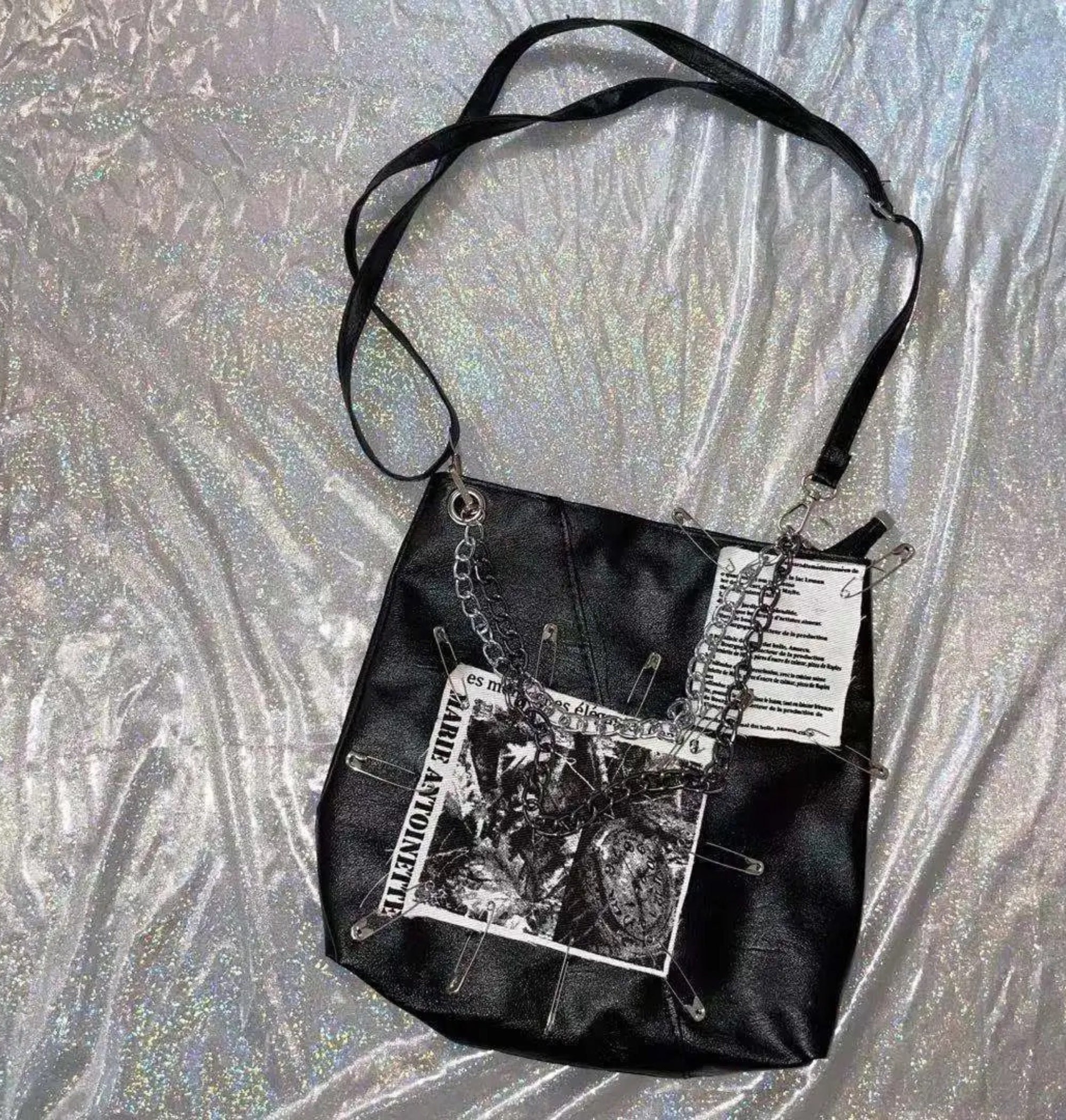 Canvas Messenger Vintage Bag Alt Emo Crossbody Bag Goth Punk Shoulder  Satchels Harajuku Grunge Handbag