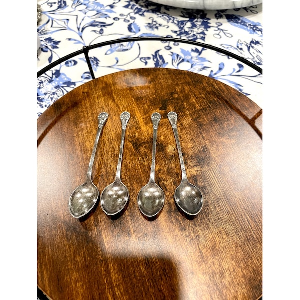 Vintage Demi Tasse Spoons, Stamped Vintage Spoons, Collector Spoons, Espresso Spoons, Gifts for Her
