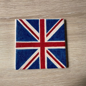 Union Jack Coasters, British Flag Coasters, King Charles Coronation Gifts, British Hostess Gifts, UK Flag Gifts, London Coasters, UK Flag