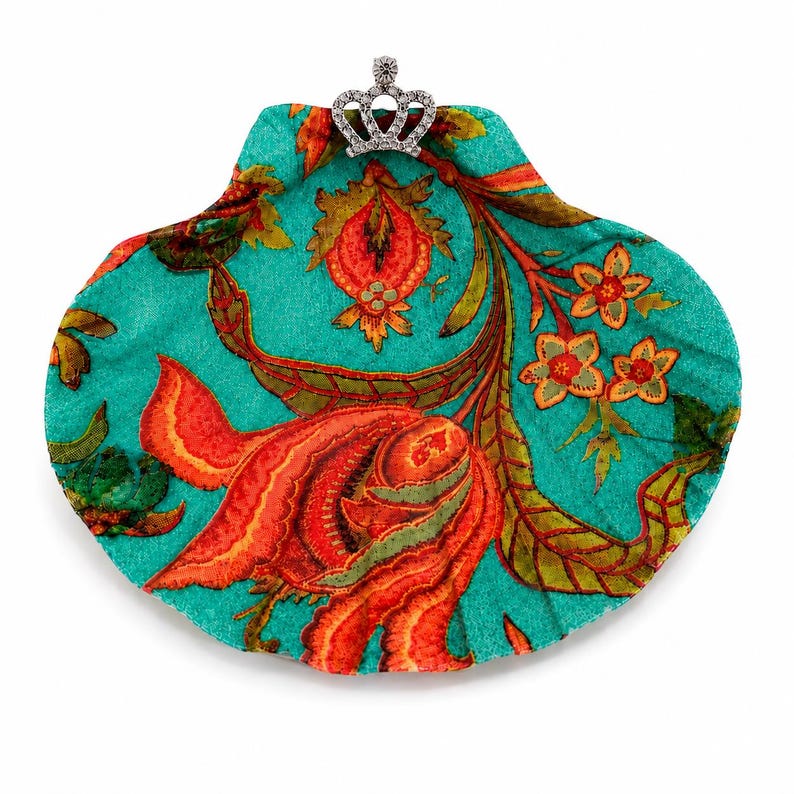 Mahjong Dice Dish | Mahjong Queen Shell Dish | Decoupage Scallop Shell | Mahjong Gift for Her | Dice Holder image 16