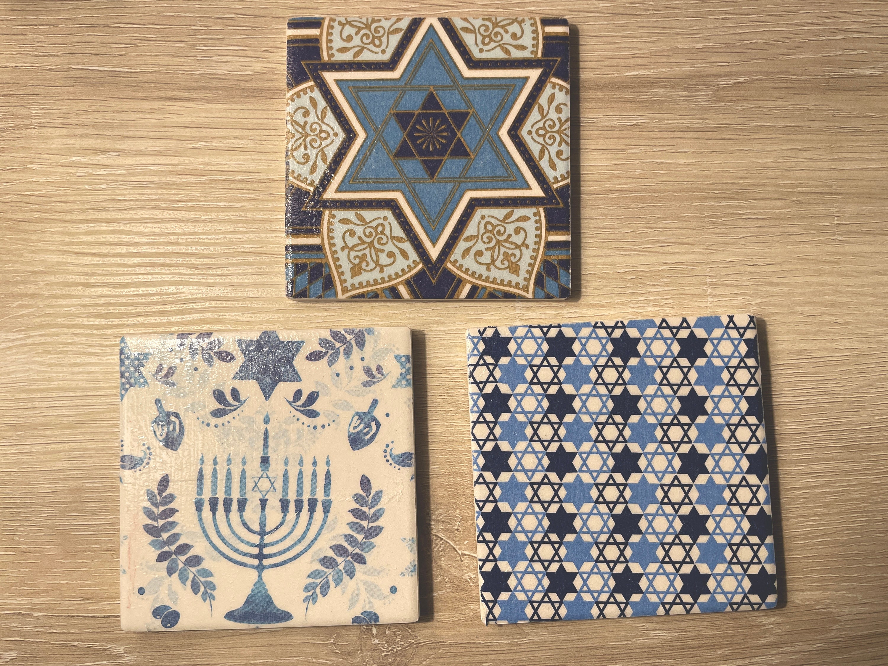 Yiddish and Hebrew words coaster set