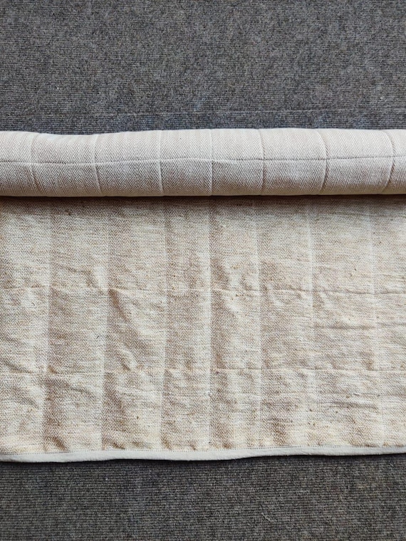 Handloomed Organic Cotton Yoga Mat – Eco-Friendly, Biodegradable, 3-Layer Design, Vegan, and Sustainable