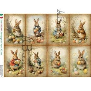 A4 Easter Bunnies x 8