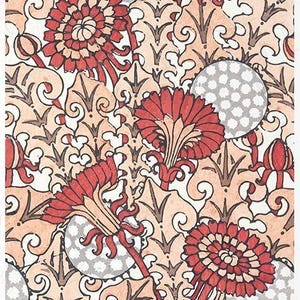 A3 ITD 0697 Carta da parati floreale Art Deco Decoupage Carta di riso