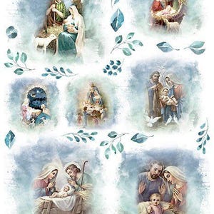 A3 ITD 0472 Krippe Decoupage Reispapier