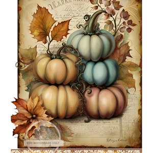 A4 DF 151 Grand Pumpkins Decopauge rijstpapier