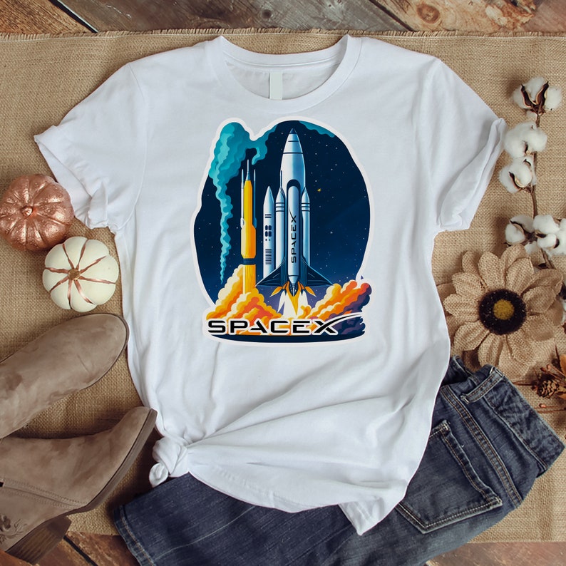 Awesome Spacex Rocket Launch Sticker Perfect for Scifi Etsy
