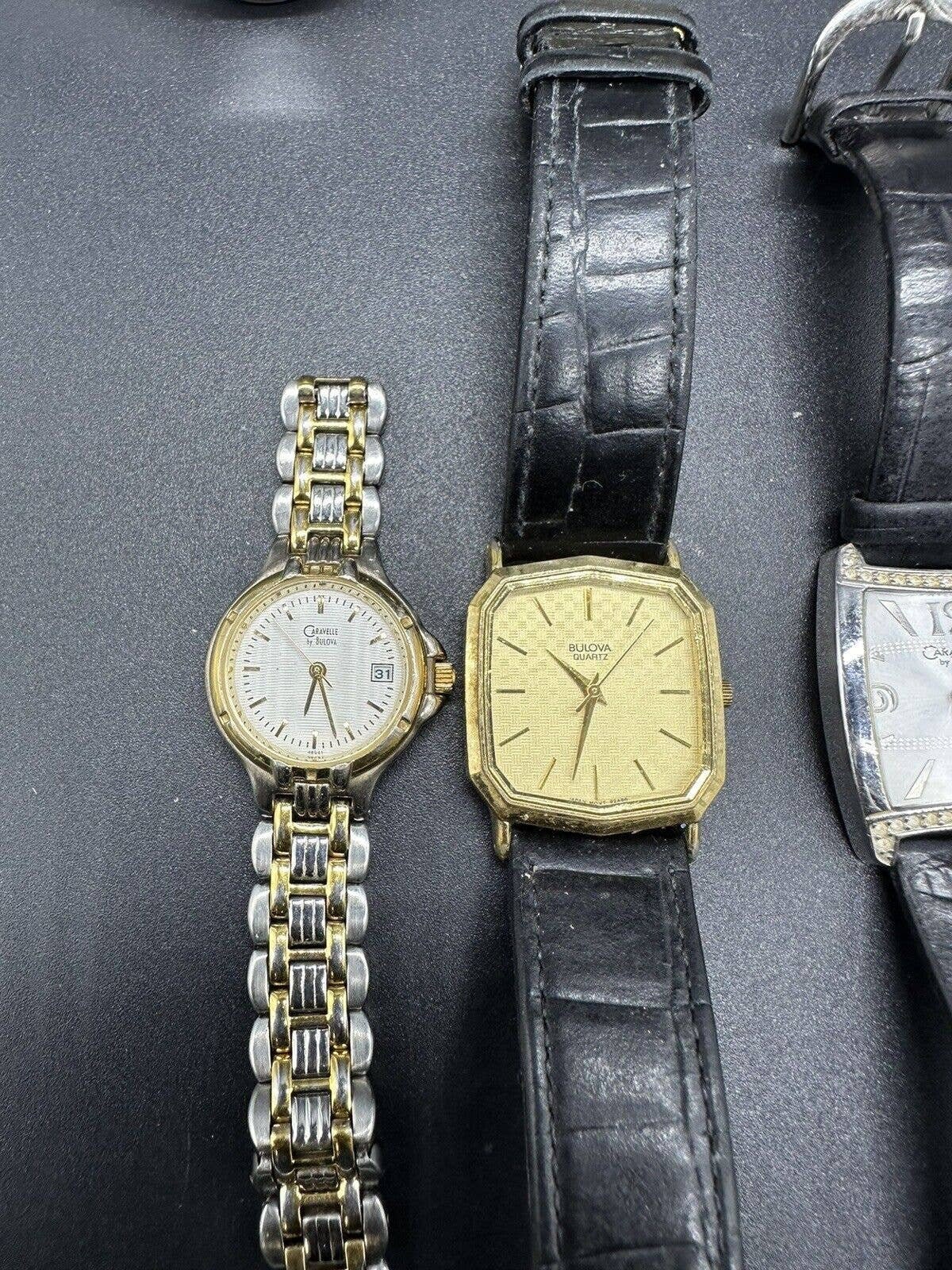 Caravelle/bulova Watch Lot , Parts, Repair, Need Batteries, Untested Etsy