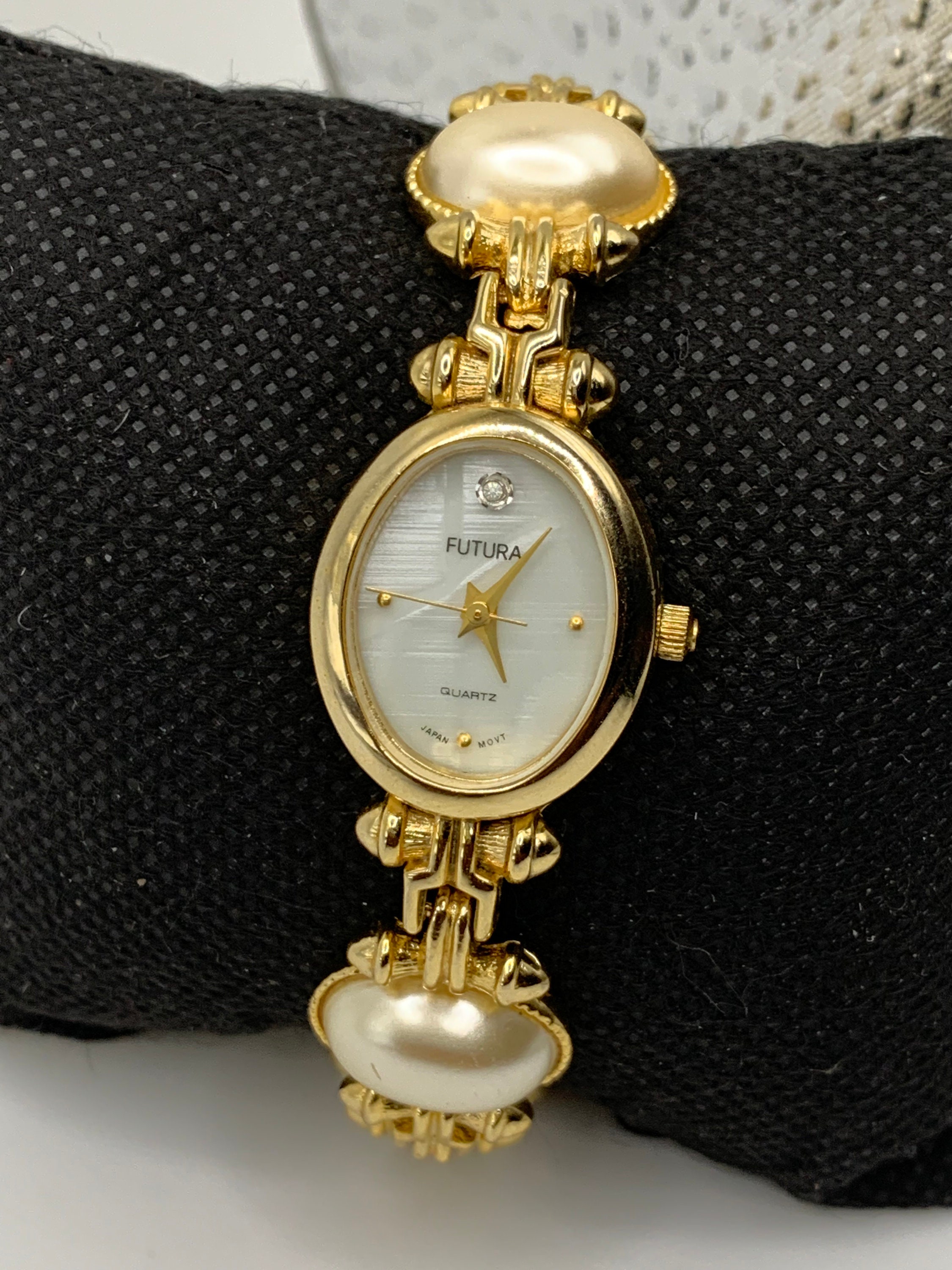 Futura Gold Tone Quartz Analog Women s Watch Japan Movt for Parts Etsy