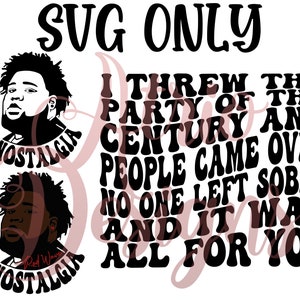 Rod Wave, Original Designer, 3 SVG Files, Great Gatsby Song Lyrics, SVG ...