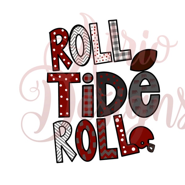 Alabama Football PNG Sublimation Roll Tide Roll