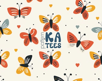 Butterfly Seamless Digital Pattern 12x12 Inches, High-Resolution 300 DPI, Ideal for Scrapbooking, Crafting, Fabrics and Print Projects