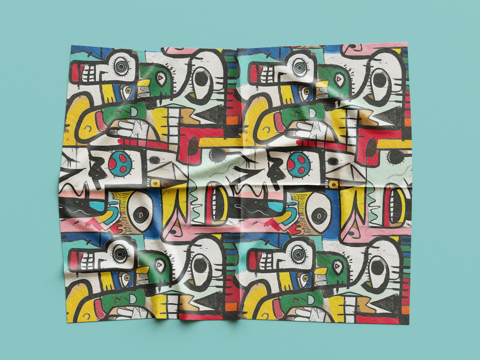 Cubist Style Seamless Digital Pattern, 12x12 Inch JPG File, High ...