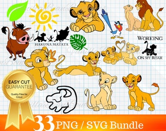 Lion King SVG Bundle, Simba svg, Lion King svg, Lion King PNG clipart, Simba png, lion King Birthday