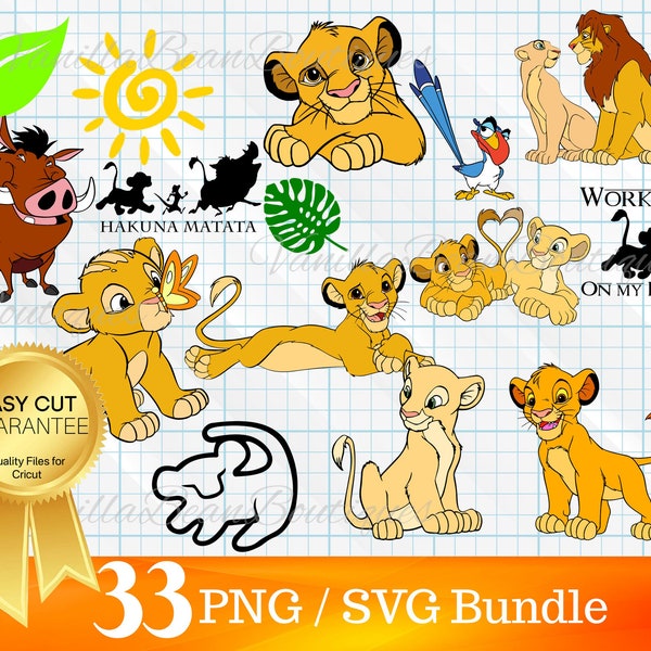 Lion King SVG Bundle, Simba svg, Lion King svg, Lion King PNG clipart, Simba png, lion King Birthday