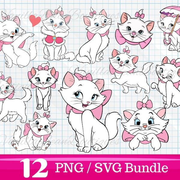 Aristocats SVG Bundle, Marie svg, Layered svg, Cat svg, Aristocats png Clipart