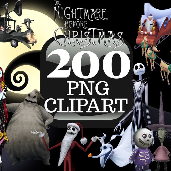 Nightmare Before Christmas PNG Clipart, Nightmare Before Christmas Printable Images Instant Download Iron on shirt decor birthday