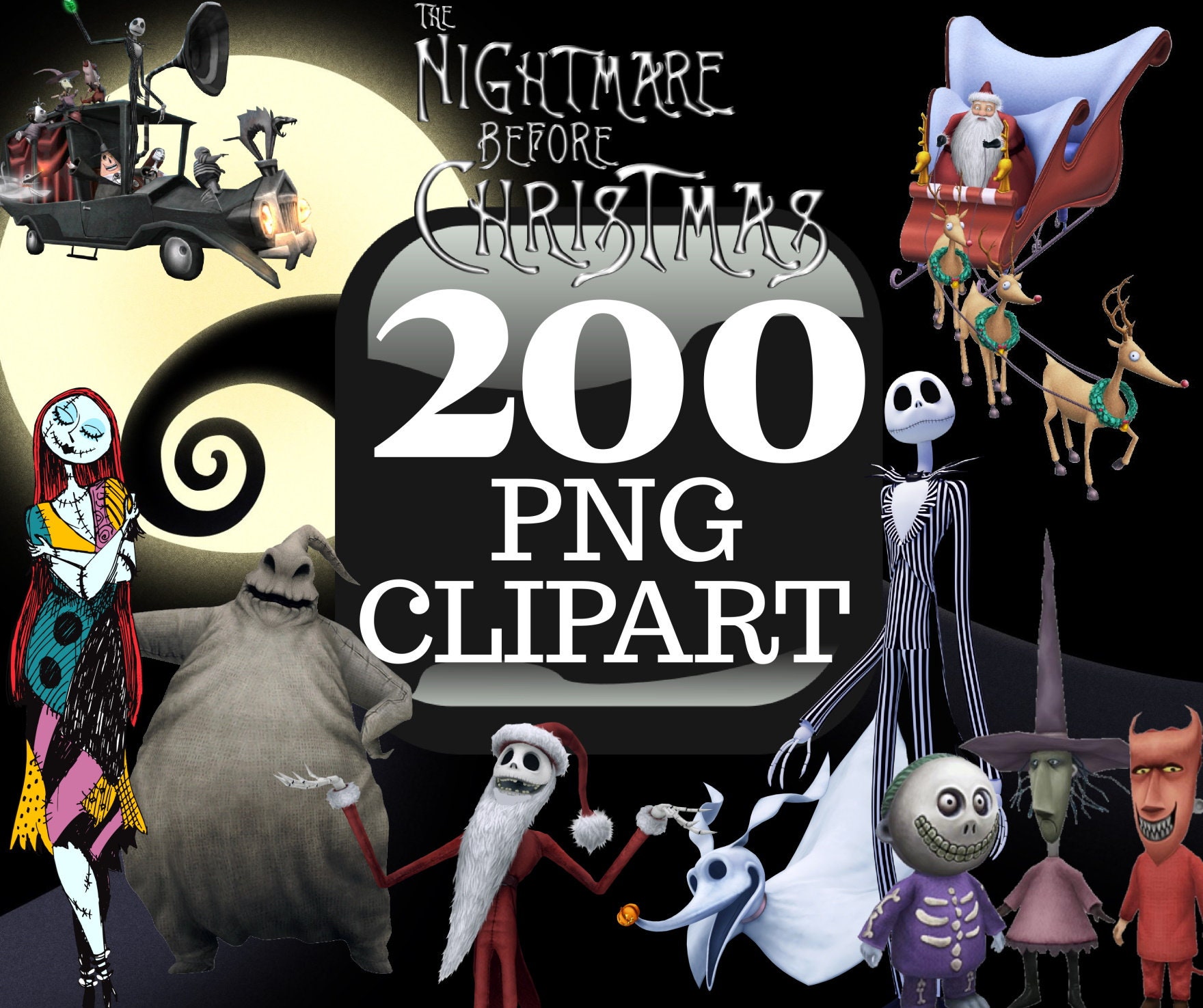 Nightmare Before Christmas Characters Clipart