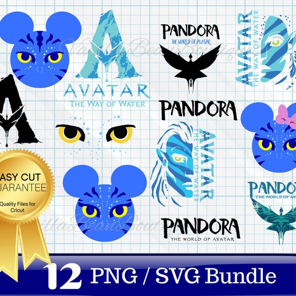 Avatar SVG Bundle, Avatar PNG, Avatar Clipart, Instant Download layered svg for Avatar shirts Mickey ears