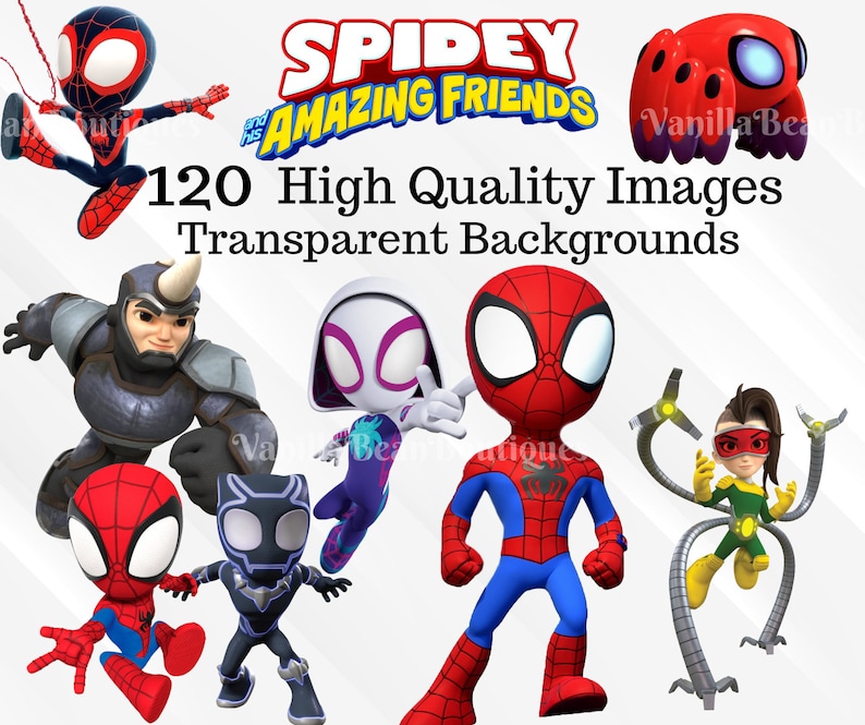 Spidey and His Amazing Friends PNG Clipart Kids Superhero - Etsy