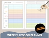 Teacher Lesson Planner, Lesson Plans, Lesson Planning, Weekly Lesson Plan, Teacher Organizer, Teacher Plan Book, PDF Teacher Planner