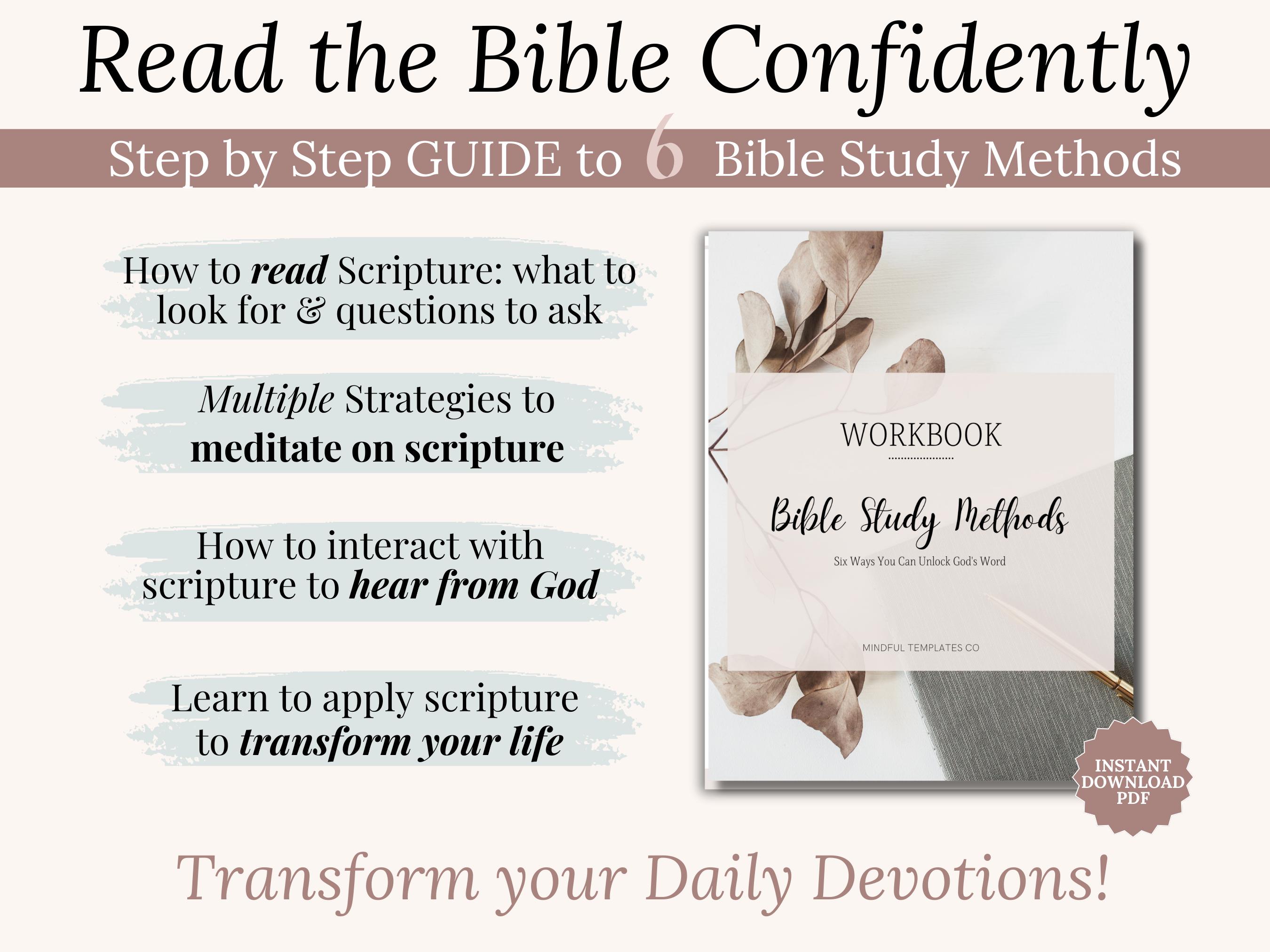 Bible Study Guide and Bible Study Templates SOAP Verse Mapping Beginner ...