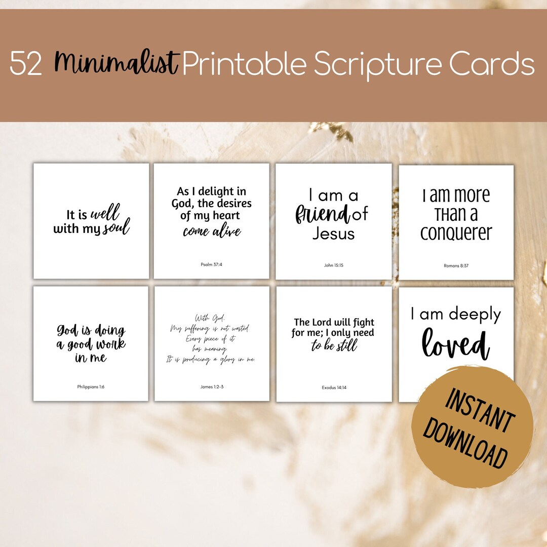 Variety of Printable Scripture Cards, Encouragement Cards, Prayer Cards ...