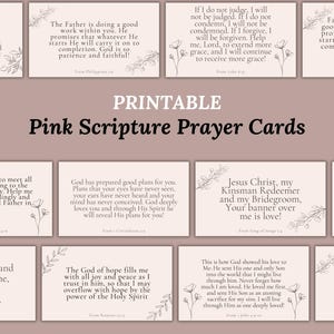 Schrift Gebetskarten Druckbare Bibel-Verskarten Schrift Affirmation Ermutigung Christliches Frauendienstgeschenk Digitale PDF-Kirche